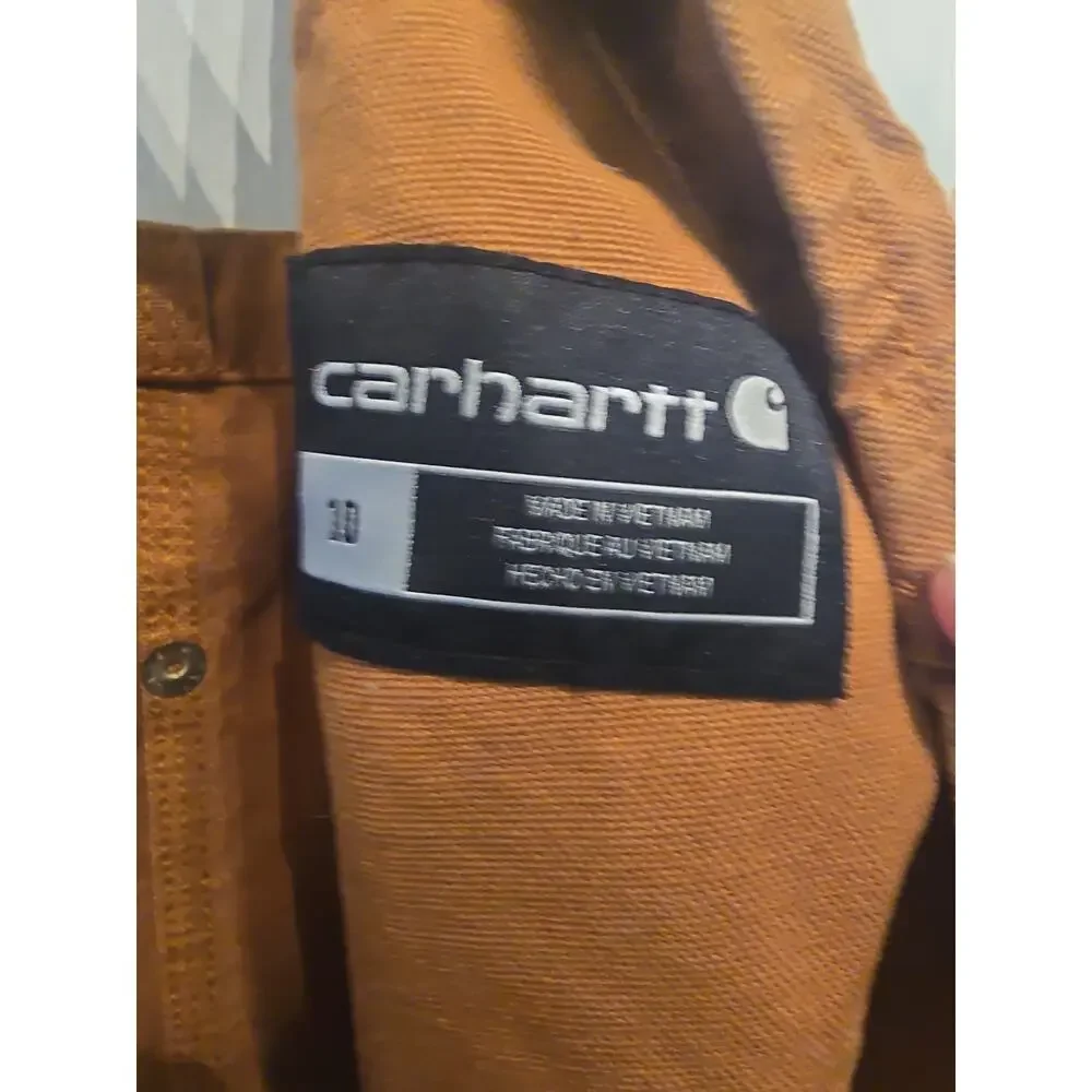 New Without Tag Carhartt Youth Bib Overalls Double Knee Szie 10